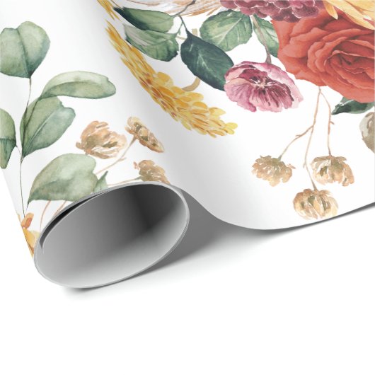 Tropisches Pampasgras Rustikaler Blumengarten Geschenkpapier (Rolleneckpunkt)