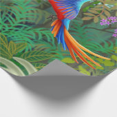 Tropisches Papageien-Dschungel-Packpapier Geschenkpapier (Ecke)