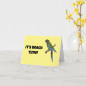 Tropisches Papageiengemälde für Vögel- oder Strand Karte (Gelbe Blume)