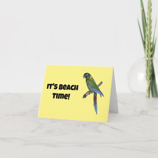 Tropisches Papageiengemälde für Vögel- oder Strand Karte (Vorderseite)