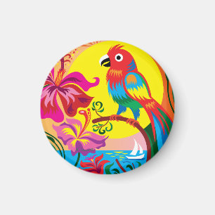 Tropisches Papageienparadies Magnet