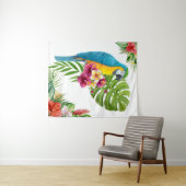 Tropisches Papageienwandband - Lebhafter Dschungel Wandteppich (Beispiel (Horizontal))