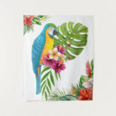 Tropisches Papageienwandband - Lebhafter Dschungel Wandteppich (Vorderseite)
