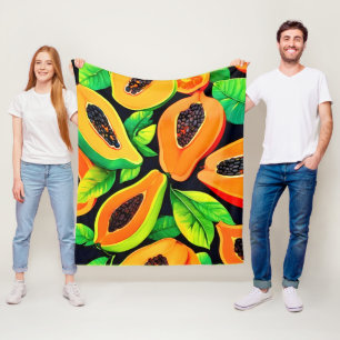 Tropisches Papaya-Paradies Fleecedecke