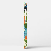 Tropisches Papaya- und Vogelmuster. Case-Mate iPhone Hülle (Rückseite / Links)