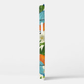 Tropisches Papaya- und Vogelmuster. Case-Mate iPhone Hülle (Rückseite / Rechts)