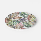 Tropisches Papier Teller Tropical Monstera Leaf De (Schrägansicht)