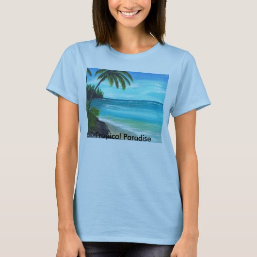 Tropisches Paradies 2, tropisches Paradies T-Shirt (Vorderseite)
