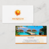 Tropisches Paradies | Agent für Fremdenverkehr Visitenkarte (Vorne/Hinten)