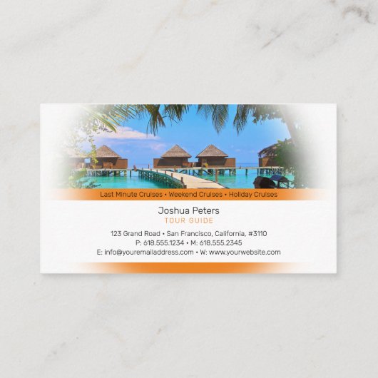 Tropisches Paradies | Agent für Fremdenverkehr Visitenkarte (Rückseite)