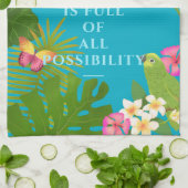 Tropisches Paradies Aquamarin Geschirrtuch (Gefaltet)