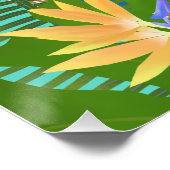 Tropisches Paradies Aquamarin Poster (Ecke)