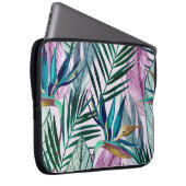 Tropisches Paradies, Aquarellmuster Laptopschutzhülle (Vorne Rechts)