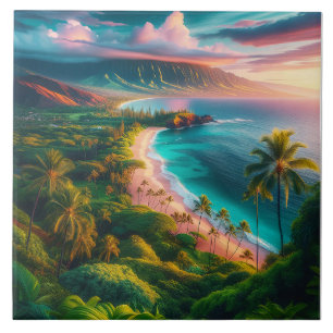 Tropisches Paradies auf der Insel Maui Fliese