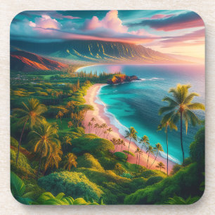 Tropisches Paradies auf der Insel Maui Getränkeuntersetzer