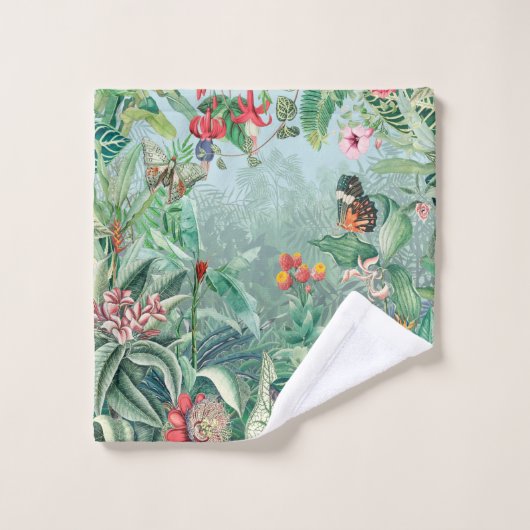 Tropisches Paradies Badhandtuch Set (Waschlappen)