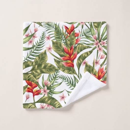 Tropisches Paradies Badhandtuch Set (Waschlappen)