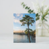 Tropisches Paradies bei Sonnenuntergang, Fidschi Postkarte (Stehend Vorderseite)