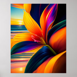 Tropisches Paradies Blume Art Print Poster