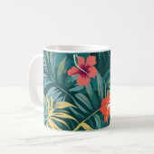 Tropisches Paradies Blumen Kaffeetasse (Vorderseite Links)