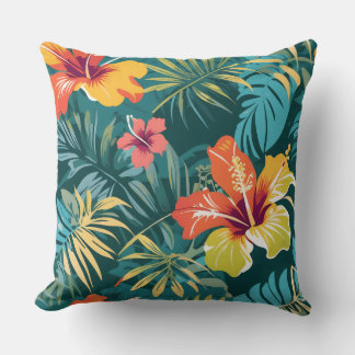Tropisches Paradies Blumen Kissen