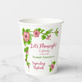 Tropisches Paradies Blumendesign Papier-Becher Pappbecher (Vorderseite)
