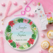 Tropisches Paradies Blumenzeremonie Pappteller (Party)