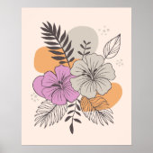Tropisches Paradies Botanische Kunst, Boho Wand Ku Poster (Vorne)