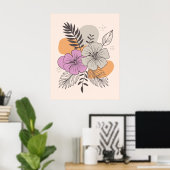 Tropisches Paradies Botanische Kunst, Boho Wand Ku Poster (Heimbüro)