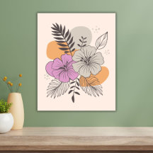 Tropisches Paradies Botanische Kunst, Boho Wand Ku