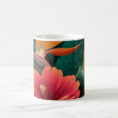 Tropisches Paradies Botanischer Kaffeebecher Kaffeetasse (Mittel)