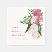 Tropisches Paradies-Brautparty Serviette (Vorderseite)