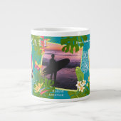 Tropisches Paradies Erinnerungen Aquamarin Jumbo-Tasse (Vorderseite)