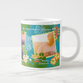Tropisches Paradies Erinnerungen Aquamarin Jumbo-Tasse (Rechts)