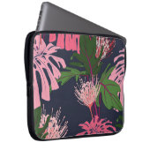 Tropisches Paradies: Exotische Blätter und Blume Laptopschutzhülle (Vorne Rechts)