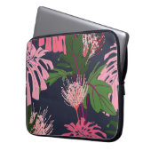 Tropisches Paradies: Exotische Blätter und Blume Laptopschutzhülle (Vorderseite Links)