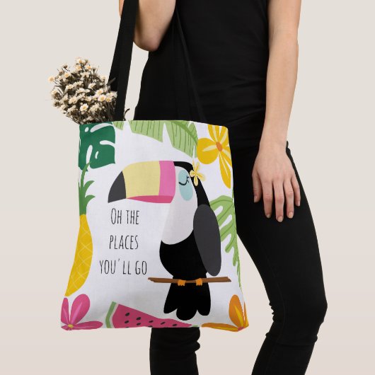 Tropisches Paradies farbenfroher Strand Tasche (Von Nahem)