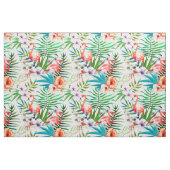 Tropisches Paradies-Flamingo-Blumen-Blätter Stoff (Fat Quarter (45,7 x 55,9 cm))