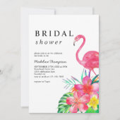 Tropisches Paradies Flamingo Brautparty Einladung (Vorderseite)