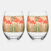 Tropisches Paradies Flamingo Weinglas Ohne Stiel (Rechts)