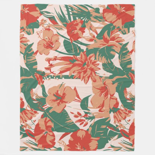 Tropisches Paradies Fleecedecke (Vorderseite)