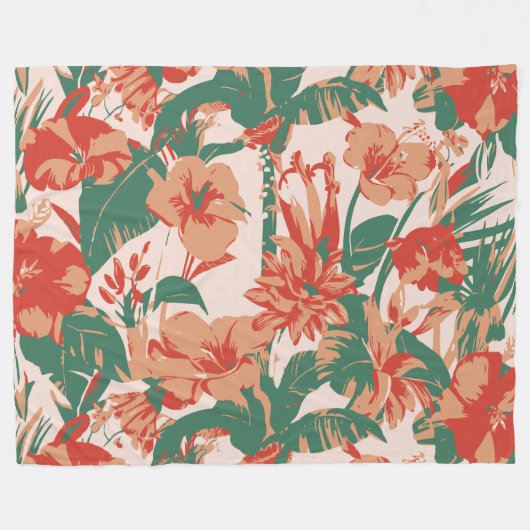 Tropisches Paradies Fleecedecke (Vorderseite (Horizontal))
