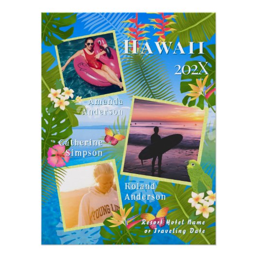 Tropisches Paradies, Foto-Gedächtnis Poster (Vorderseite)