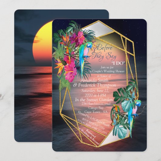 Tropisches Paradies für Flora und Fauna bei Sonnen Einladung (Vorne/Hinten)