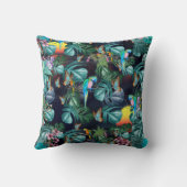 Tropisches Paradies für Flora und Fauna bei Sonnen Kissen (Rückseite)