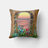 Tropisches Paradies für Flora und Fauna bei Sonnen Kissen (Rückseite)