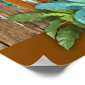 Tropisches Paradies für Flora und Fauna bei Sonnen Poster (Ecke)