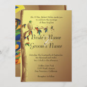 Tropisches Paradies für Hochzeiten Einladung (Vorne/Hinten)