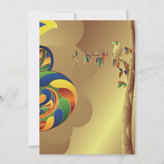 Tropisches Paradies für Hochzeiten Einladung (Rückseite)