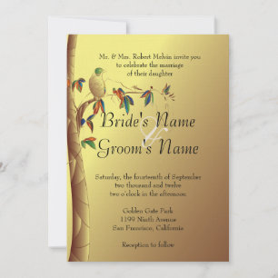 Tropisches Paradies für Hochzeiten Einladung